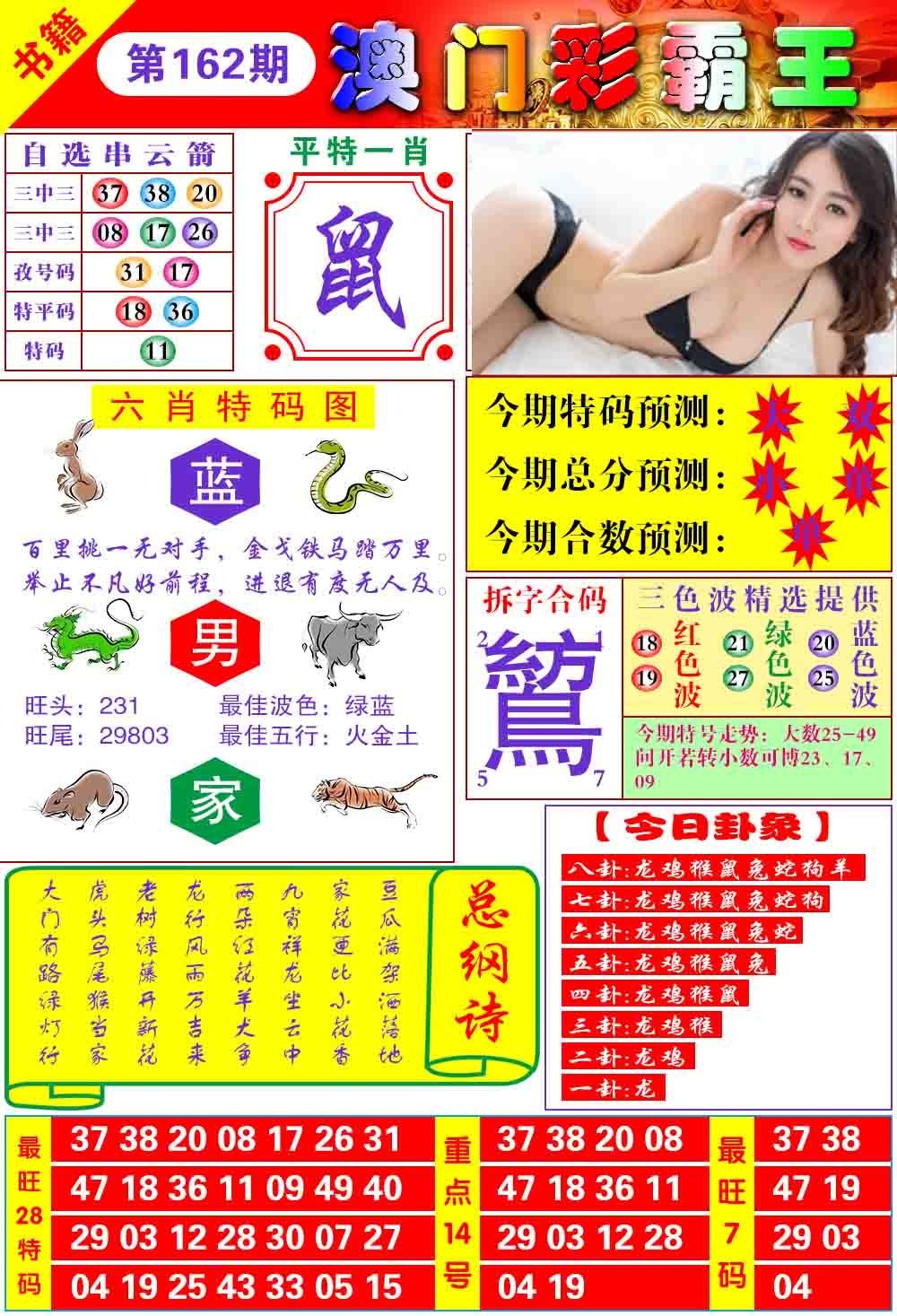 2026162期彩霸王六肖预测